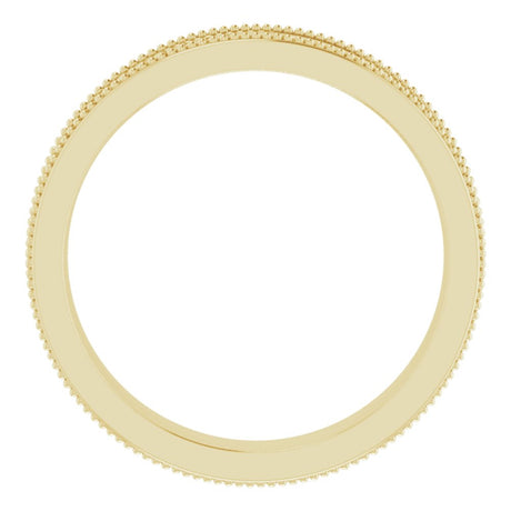 14K Yellow Gold 3.65 mm Floral Band