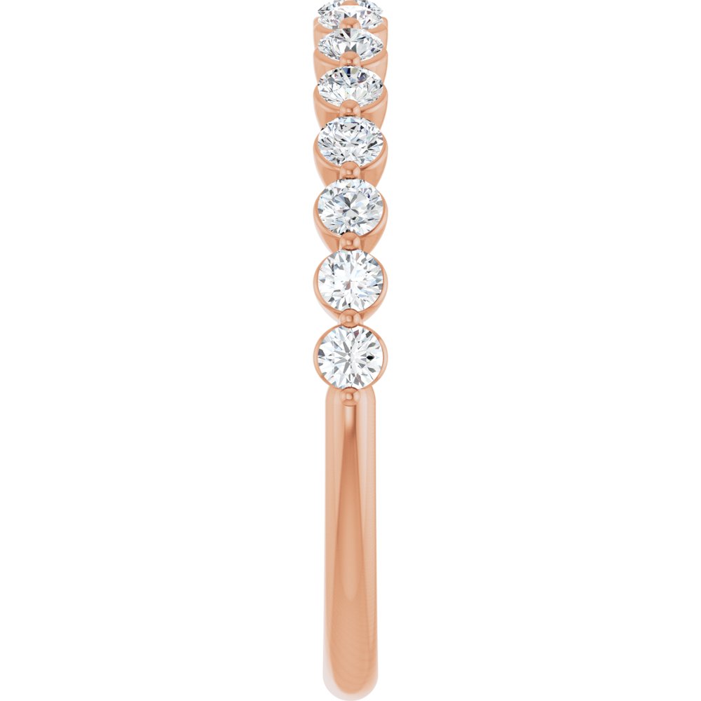 14K Rose 1/2 CTW Lab-Grown Diamond Anniversary Band