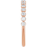 14K Rose 1/2 CTW Lab-Grown Diamond Anniversary Band