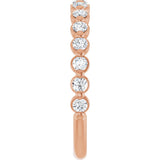 14K Rose Gold 1/2 CTW Lab-Grown Diamond Anniversary Band