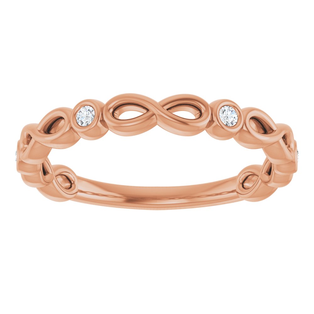 14K Rose .05 CTW Natural Diamond Anniversary Band