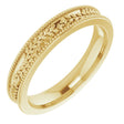 14K Yellow Gold 3.65 mm Floral Band