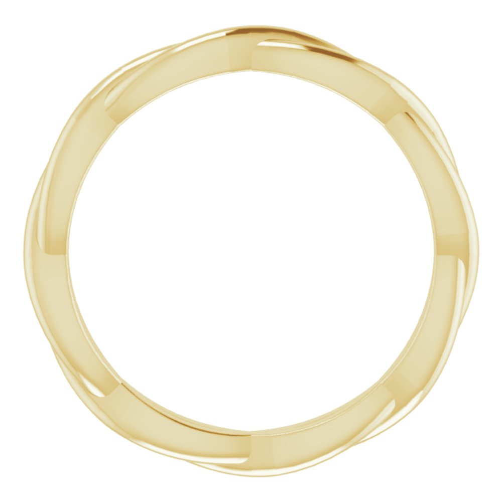 18K Yellow Gold 2.2 mm Woven-Design Band Size 6.5