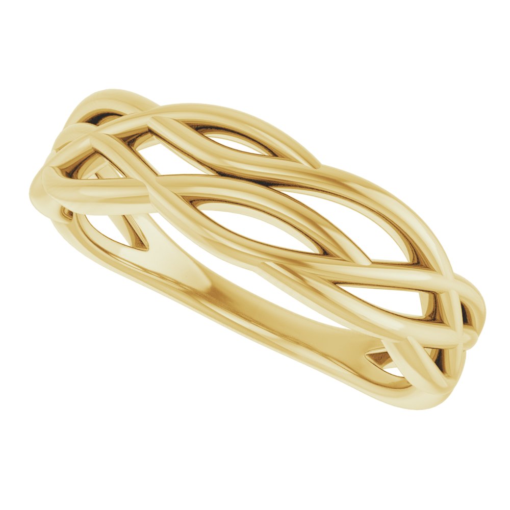 14K Yellow Criss-Cross Ring