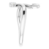 14K White Gold .06 CTW Natural Diamond Heart Ring