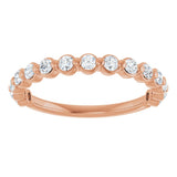 14K Rose Gold 1/2 CTW Lab-Grown Diamond Anniversary Band