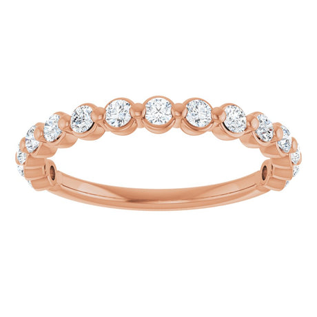 14K Rose Gold 1/2 CTW Lab-Grown Diamond Anniversary Band