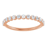 14K Rose 3/8 CTW Natural Diamond Anniversary Band