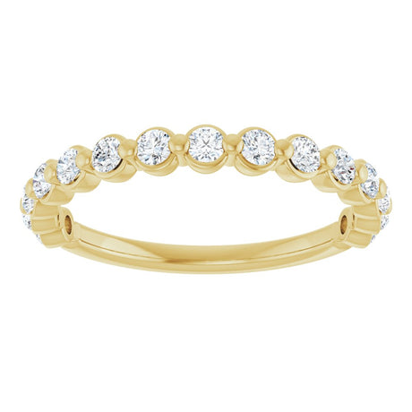 14K Yellow Gold 3/8 CTW Natural Diamond Anniversary Band