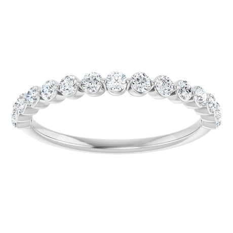 14K White 1/2 CTW Lab-Grown Diamond Anniversary Band