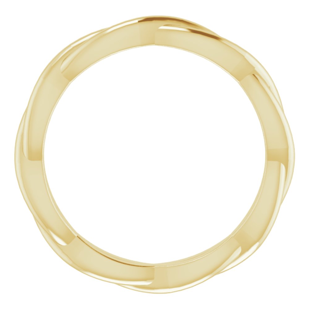 18K Yellow Gold 2.2 mm Woven-Design Band Size 5