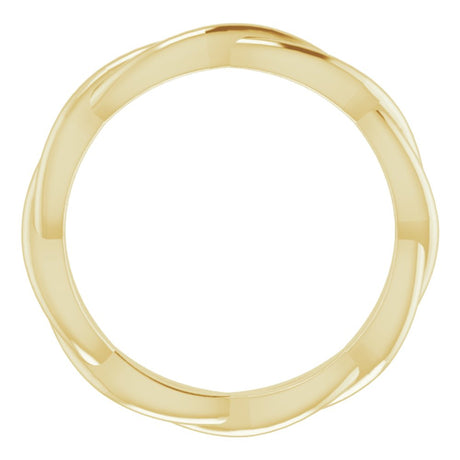 18K Yellow Gold 2.2 mm Woven-Design Band Size 5