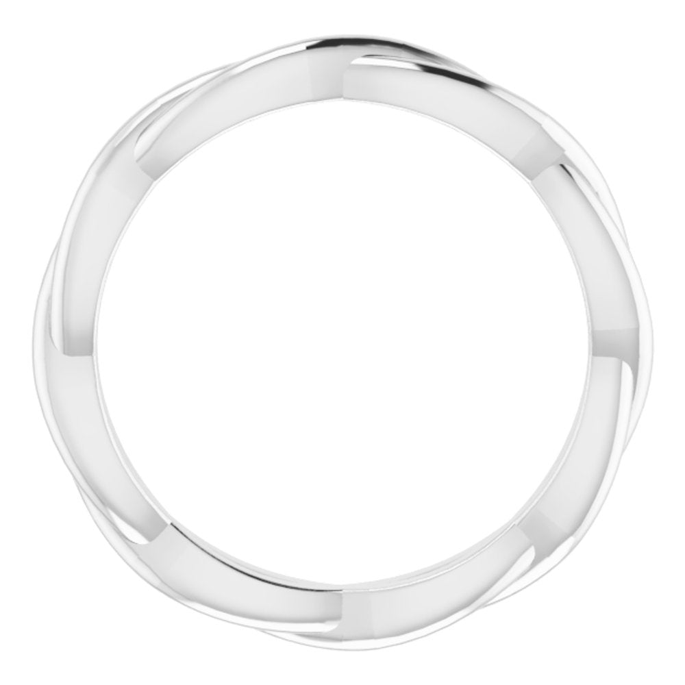 Sterling Silver 2.2 mm Woven-Design Band Size 5