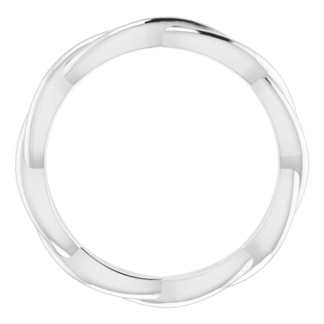 Sterling Silver 2.2 mm Woven-Design Band Size 5