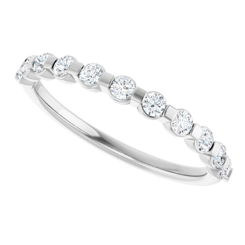 14K White 1/3 CTW Natural Diamond Anniversary Band