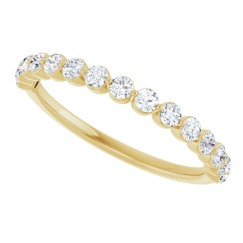 14K Yellow 1/2 CTW Lab-Grown Diamond Anniversary Band