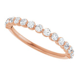 14K Rose 1/2 CTW Lab-Grown Diamond Anniversary Band