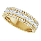 14K Yellow 1 1/8 CTW Natural Diamond Anniversary Band