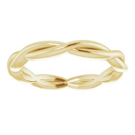 18K Yellow Gold 2.2 mm Woven-Design Band Size 5