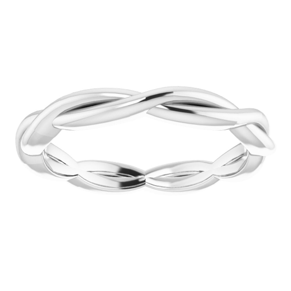 Sterling Silver 2.2 mm Woven-Design Band Size 5