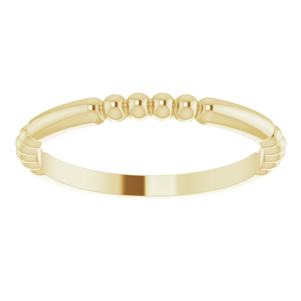 14K Yellow Stackable Bead Ring