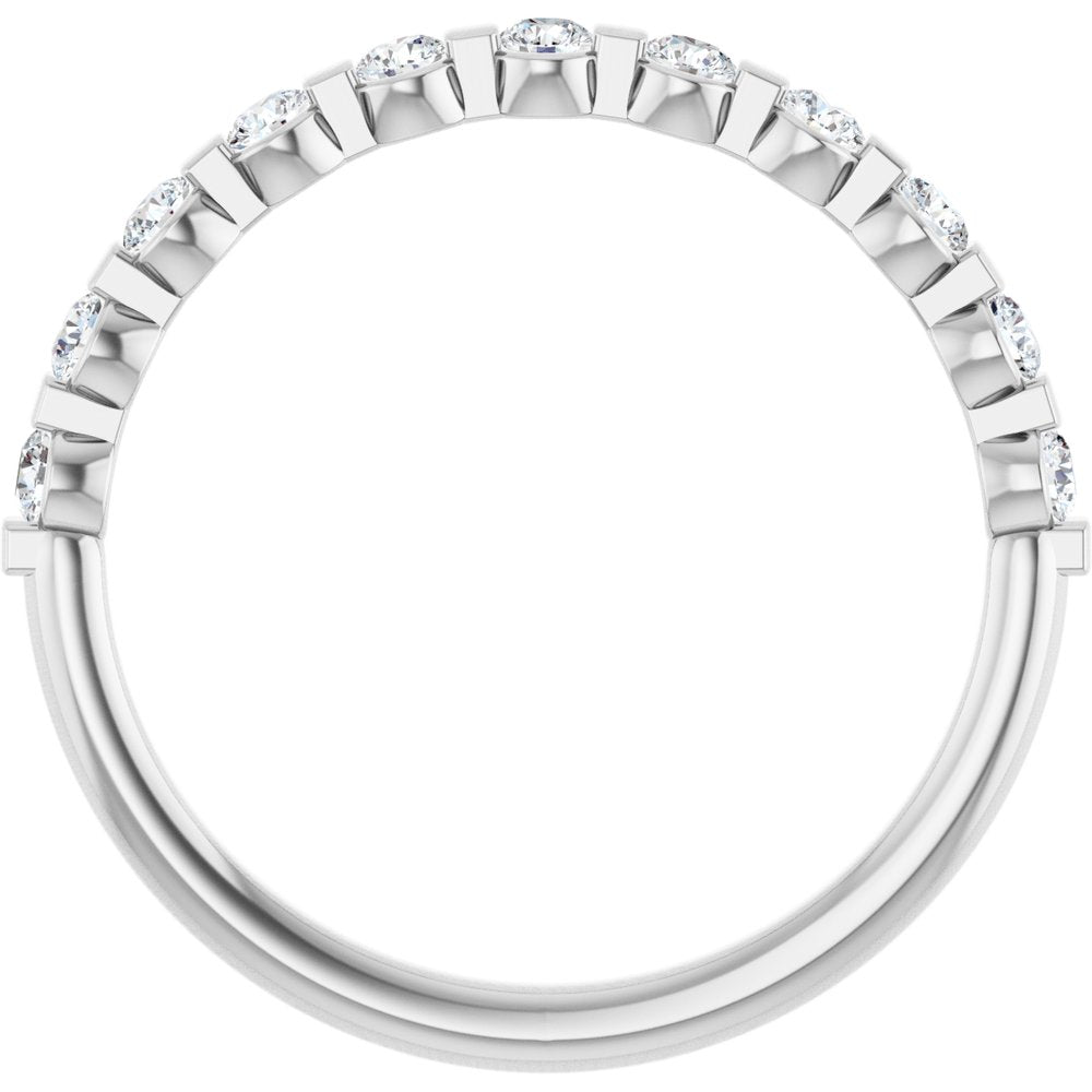 14K White 1/3 CTW Natural Diamond Anniversary Band