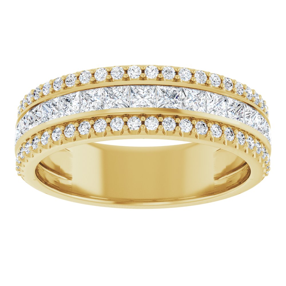14K Yellow 1 1/8 CTW Natural Diamond Anniversary Band