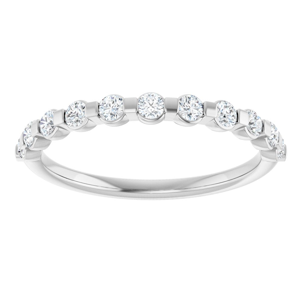 14K White 1/3 CTW Natural Diamond Anniversary Band