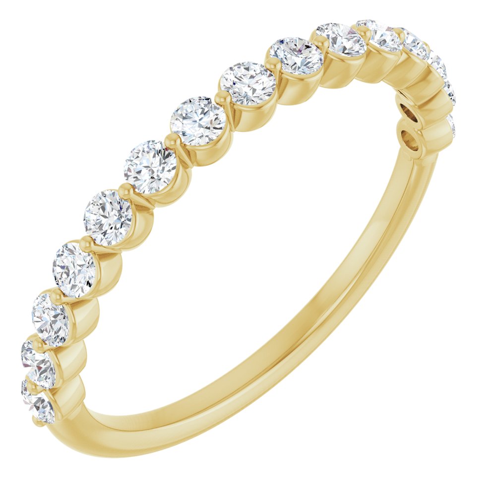 14K Yellow 1/2 CTW Lab-Grown Diamond Anniversary Band