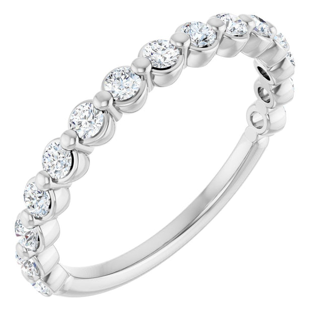 14K White Gold 1/2 CTW Lab-Grown Diamond Anniversary Band