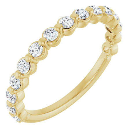 14K Yellow Gold 3/8 CTW Natural Diamond Anniversary Band