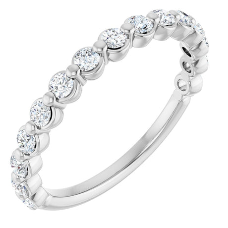 14K White Gold 3/8 CTW Natural Diamond Anniversary Band