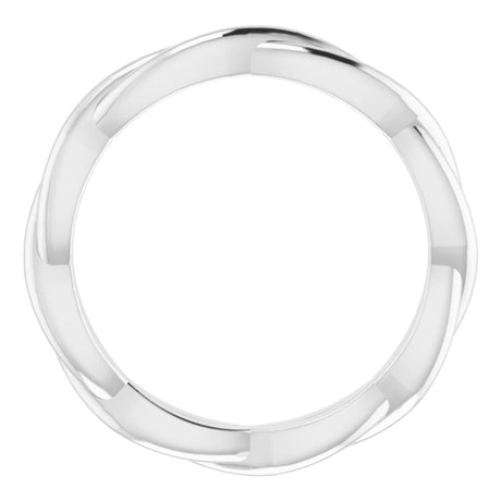 14K White 2.2 mm Woven-Design Band