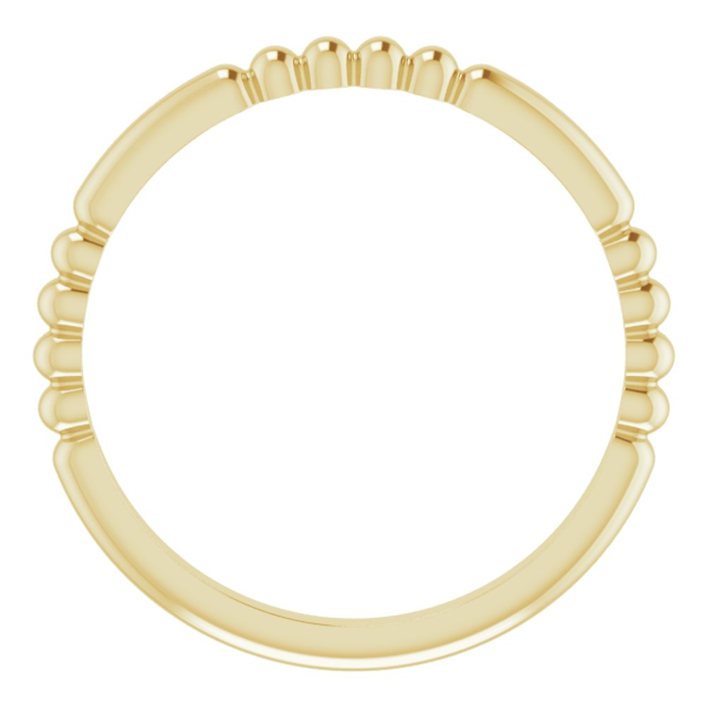 14K Yellow Stackable Bead Ring