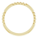 14K Yellow Stackable Bead Ring