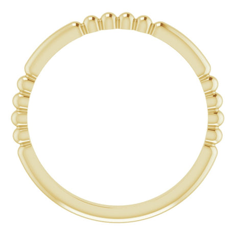 14K Yellow Stackable Bead Ring