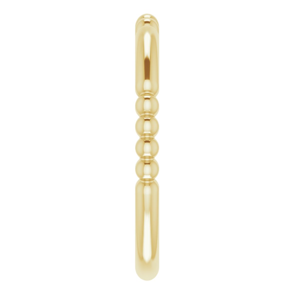 14K Yellow Stackable Bead Ring