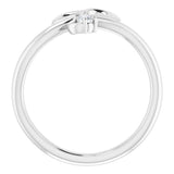 14K White Gold .06 CTW Natural Diamond Heart Ring