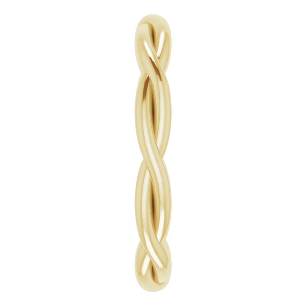18K Yellow Gold 2.2 mm Woven-Design Band Size 5
