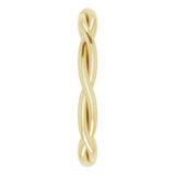 18K Yellow Gold 2.2 mm Woven-Design Band Size 6.5
