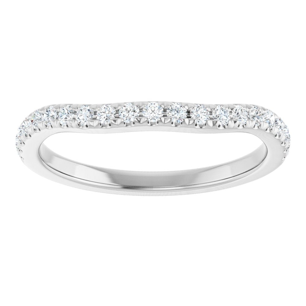 14K White 1/4 CTW Natural Diamond Matching Band