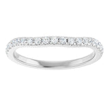 14K White 1/4 CTW Natural Diamond Matching Band