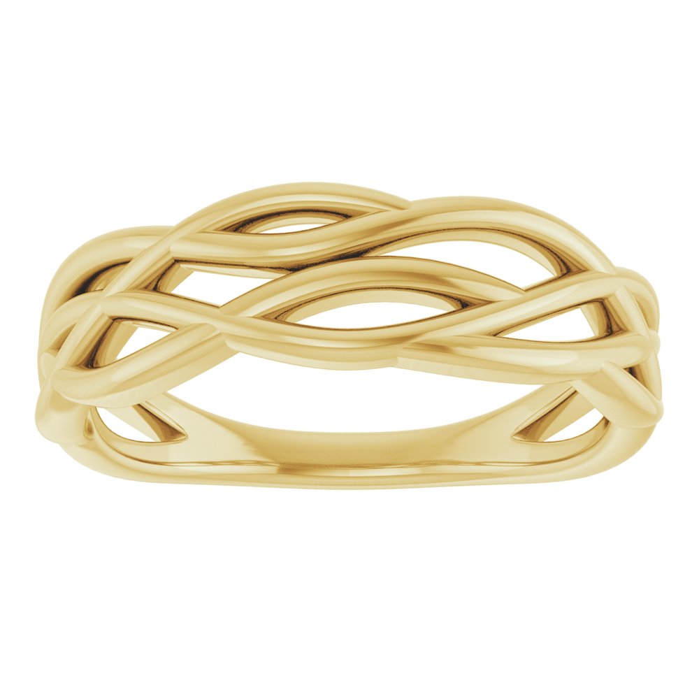 14K Yellow Criss-Cross Ring