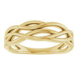 14K Yellow Criss-Cross Ring