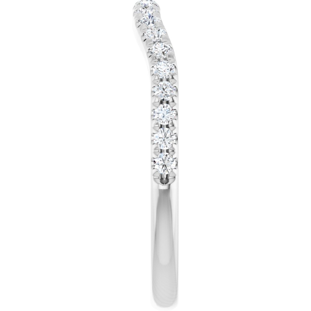 14K White 1/4 CTW Natural Diamond Matching Band