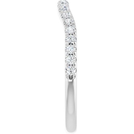 14K White 1/4 CTW Natural Diamond Matching Band