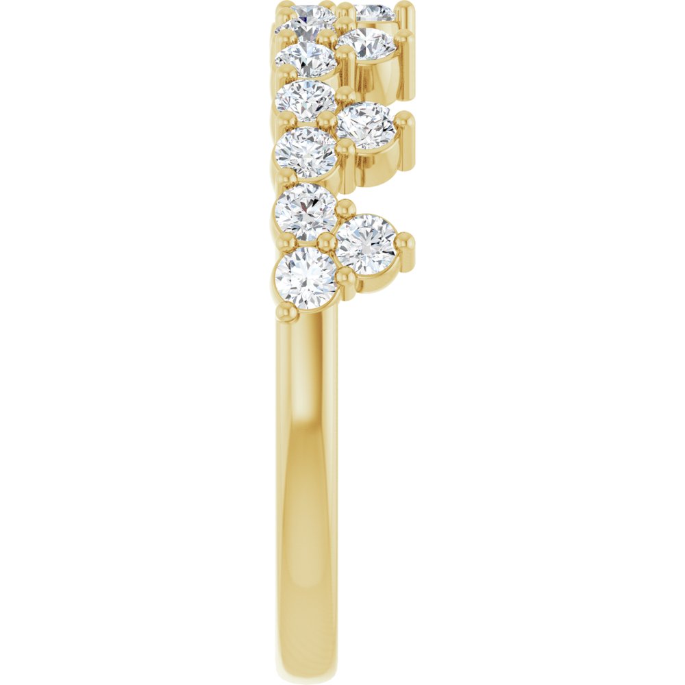 14K Yellow Gold 5/8 CTW Lab-Grown Diamond Stackable Ring