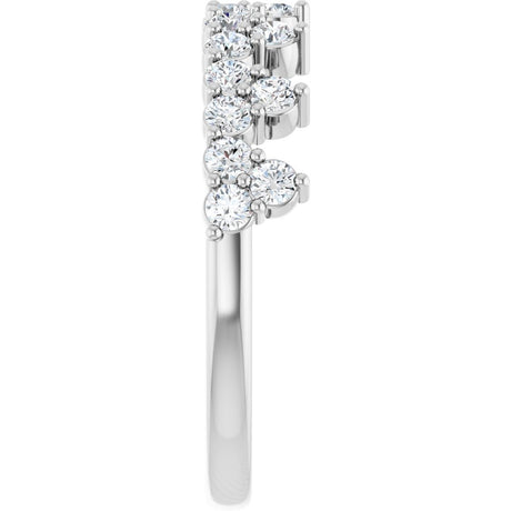 14K White Gold 5/8 CTW Lab-Grown Diamond Stackable Ring