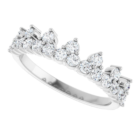 14K White Gold 5/8 CTW Lab-Grown Diamond Stackable Ring