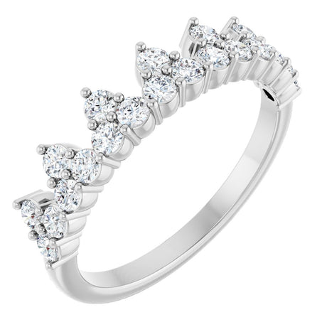 14K White Gold 5/8 CTW Lab-Grown Diamond Stackable Ring